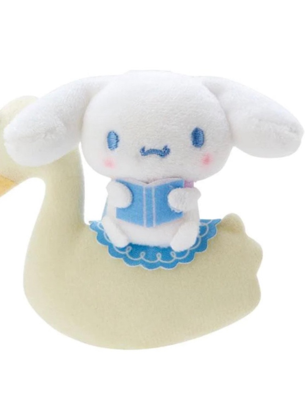 New Sanrio cinnamoroll 20th anniversary reading and riding a swan mascot brooch